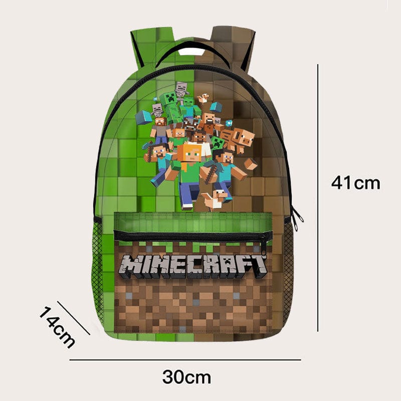 Minecraft School Backpack | Pixel Design Kids’ School Bag