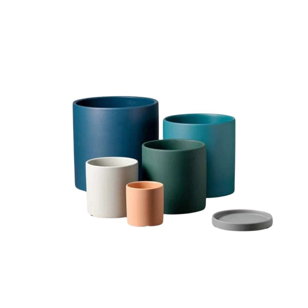 Ceramic Planter with Saucer | Elegant Indoor Plant Pot for Home Décor - Luxyecs