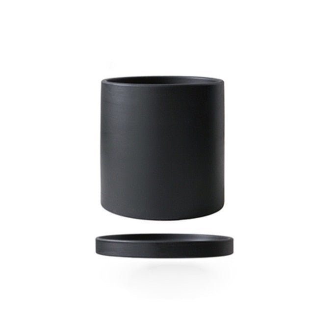 Ceramic Planter with Saucer | Elegant Indoor Plant Pot for Home Décor - Luxyecs