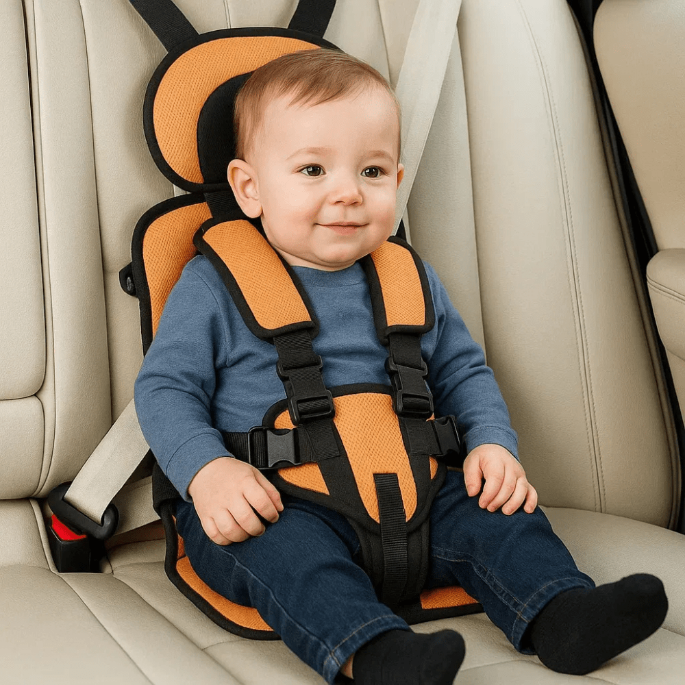 Children Car Safety Travel Booster Seat – Foldable Lightweight Portable Car Seat for Kids - Luxyecs