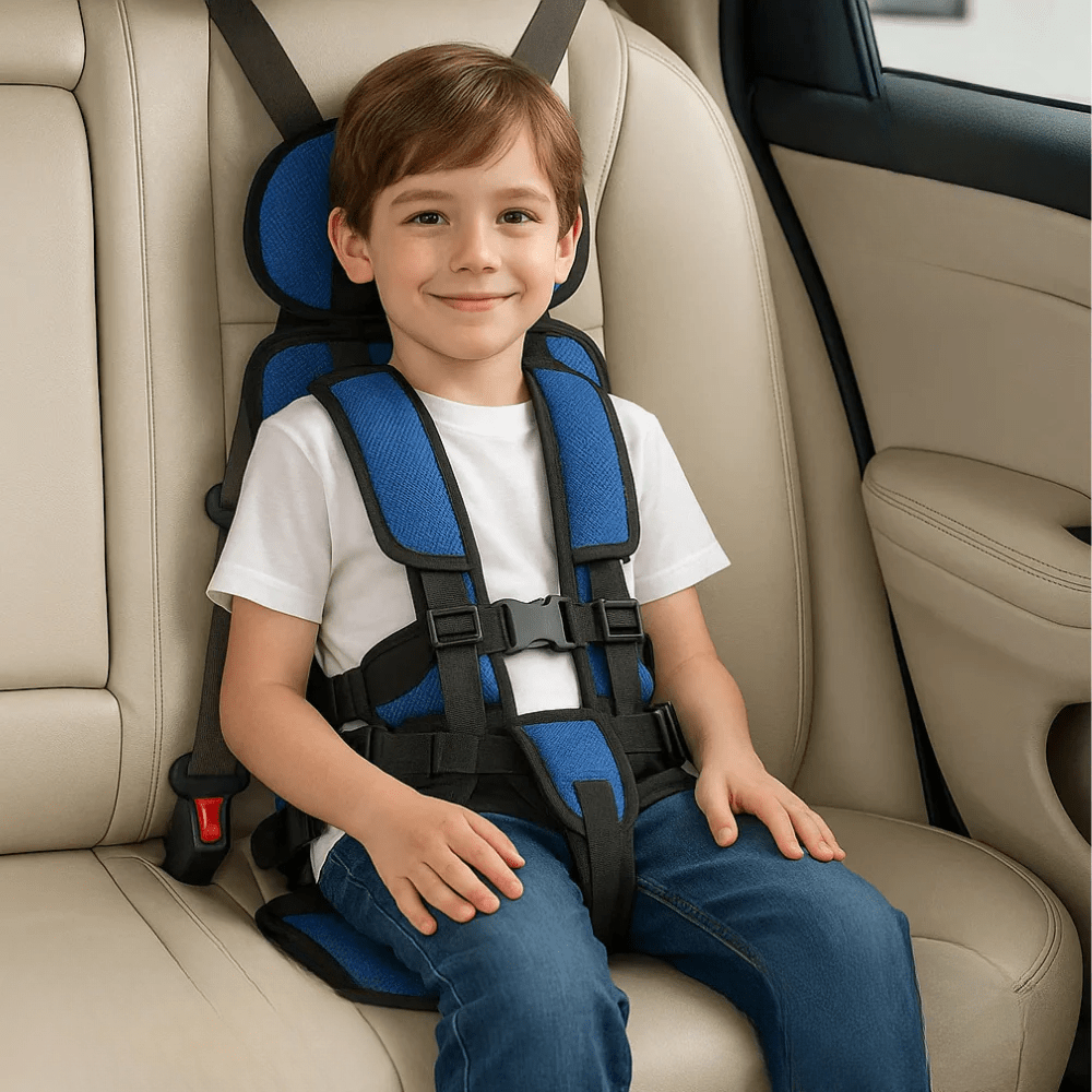 Children Car Safety Travel Booster Seat – Foldable Lightweight Portable Car Seat for Kids - Luxyecs