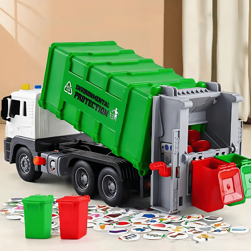 Children’s Educational Toy Garbage Truck Interactive Eco - Friendly for 3 - 5 Year Olds - Luxyecs