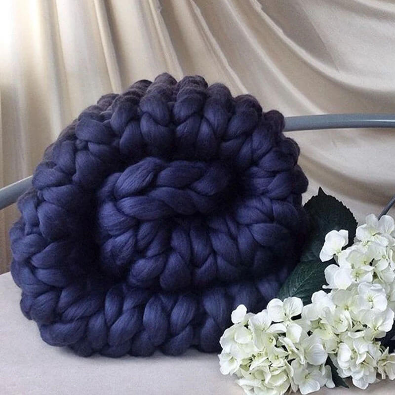 Chunky Knit Blanket | Soft and Cozy Oversized Throw for Home