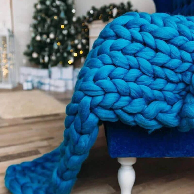 Chunky Knit Blanket | Soft and Cozy Oversized Throw for Home