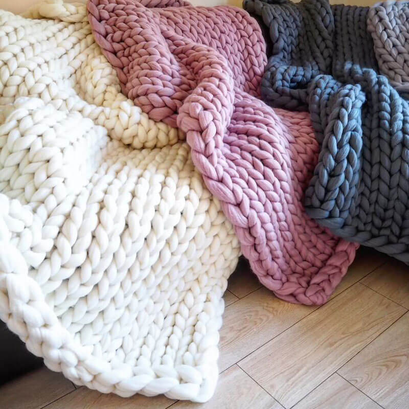 Chunky Knit Blanket | Soft and Cozy Oversized Throw for Home