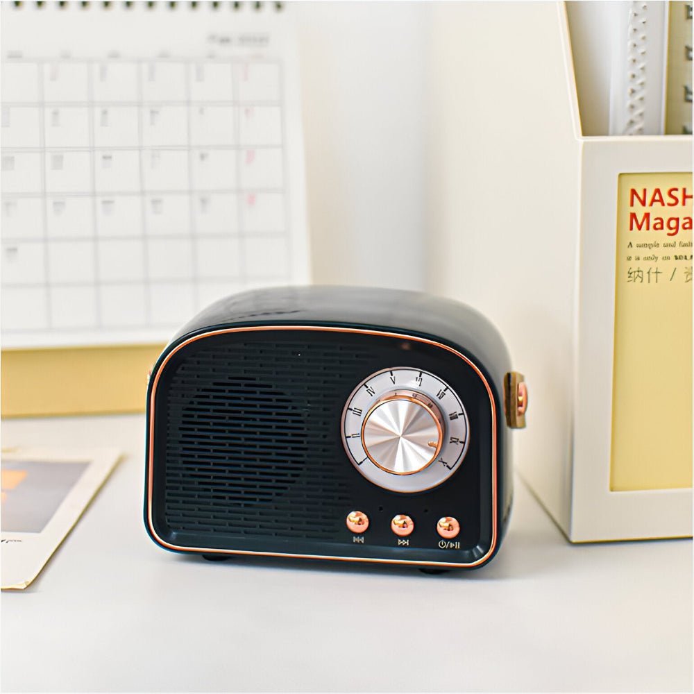 Classic Retro Bluetooth Speaker - Stylish Wireless Sound System with Vintage Radio Design - Luxyecs