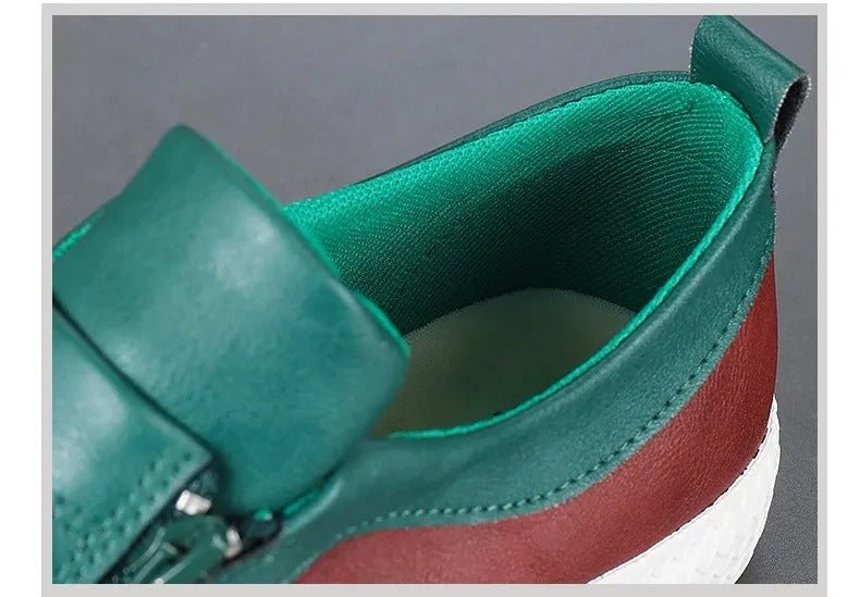 Claude Monet Leather Sneakers - Luxyecs
