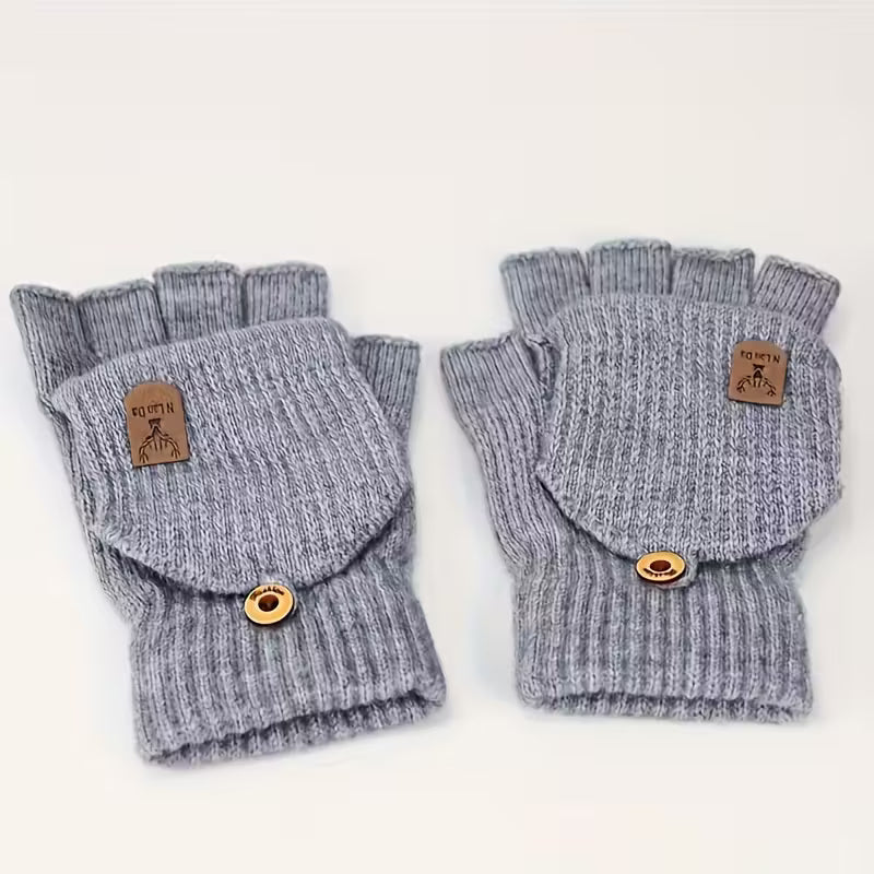 Cold Weather Gloves | Flip Cover Fingerless Gloves - Luxyecs
