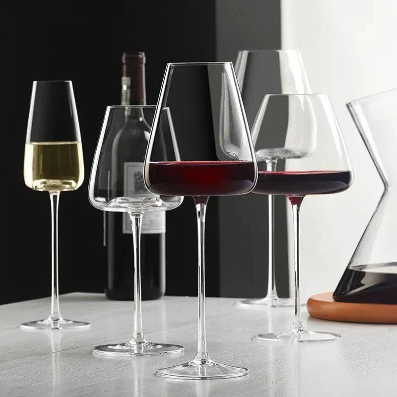 Crystal Wine Glasses | Elegant Handcrafted Glassware Set - Luxyecs