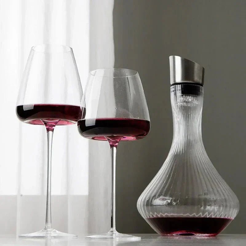 Crystal Wine Glasses | Elegant Handcrafted Glassware Set - Luxyecs
