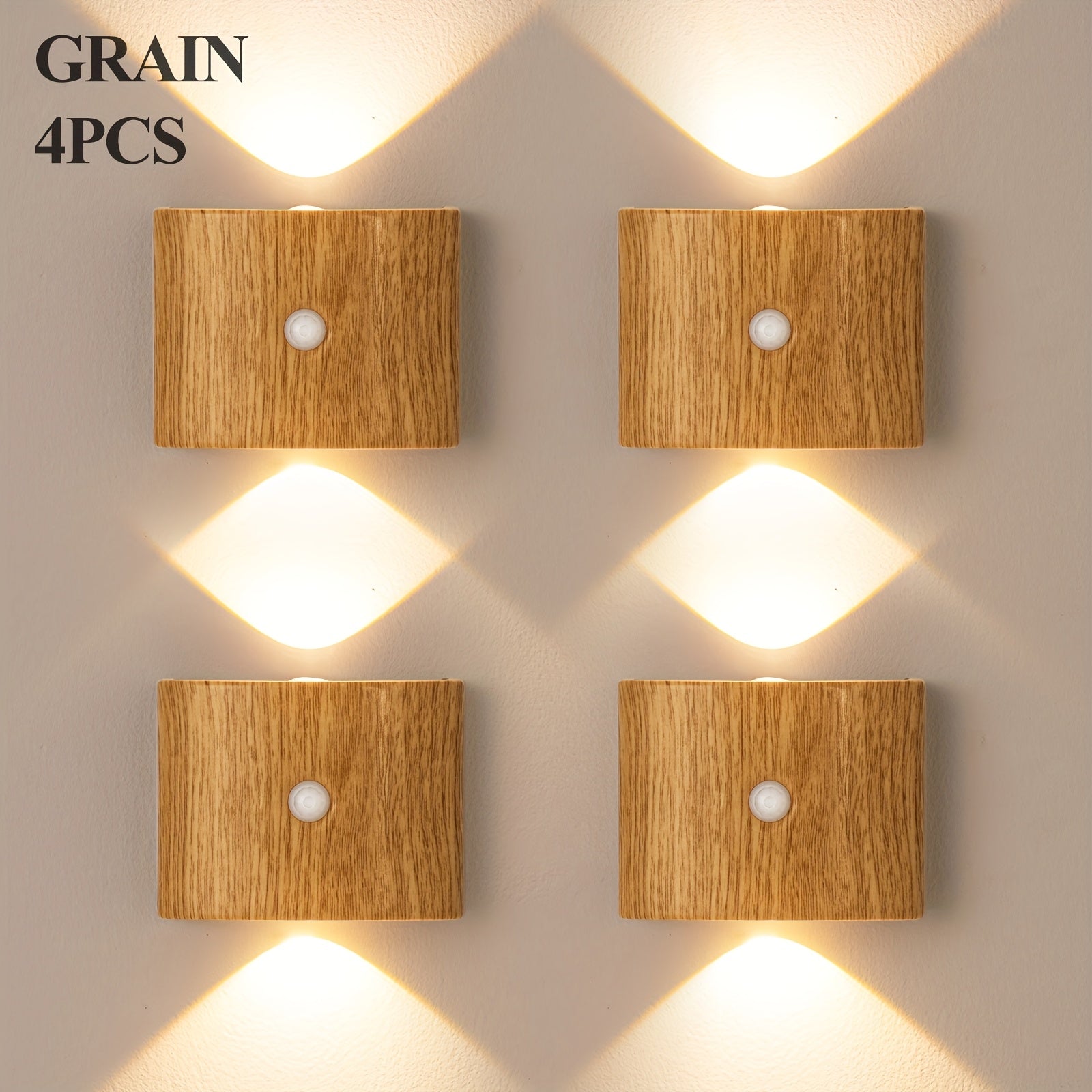 Wooden LED Wall Light | Modern Home Accent Lamp