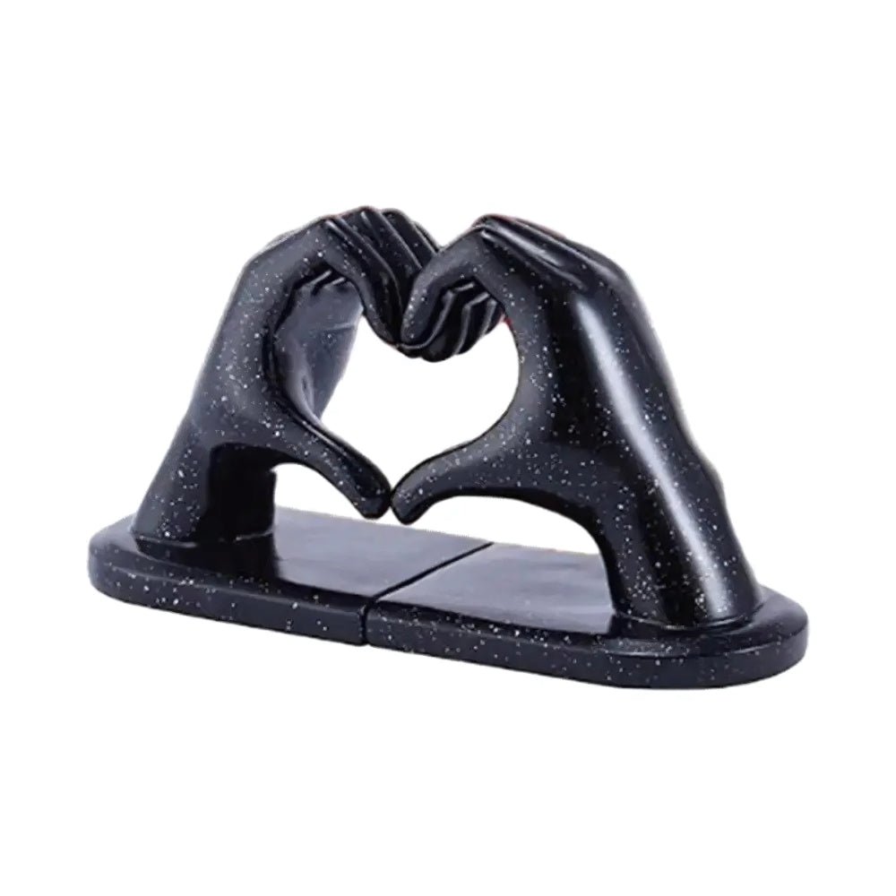 Decorative Bookends | Elegant Hand Heart Duo Bookends - Luxyecs