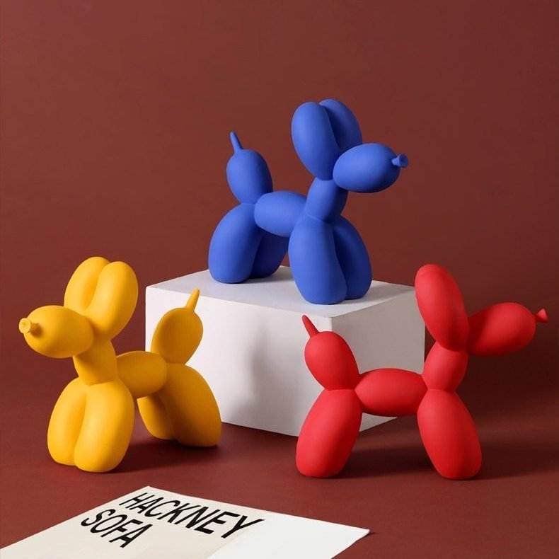 Decorative Sculpture | Unique Abstract Balloon Dog Art Piece - Luxyecs