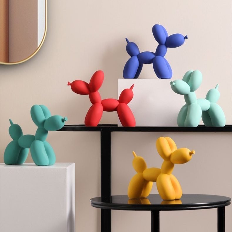 Decorative Sculpture | Unique Abstract Balloon Dog Art Piece - Luxyecs