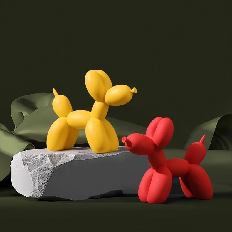 Decorative Sculpture | Unique Abstract Balloon Dog Art Piece - Luxyecs