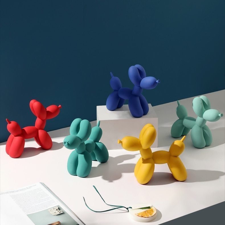 Decorative Sculpture | Unique Abstract Balloon Dog Art Piece - Luxyecs