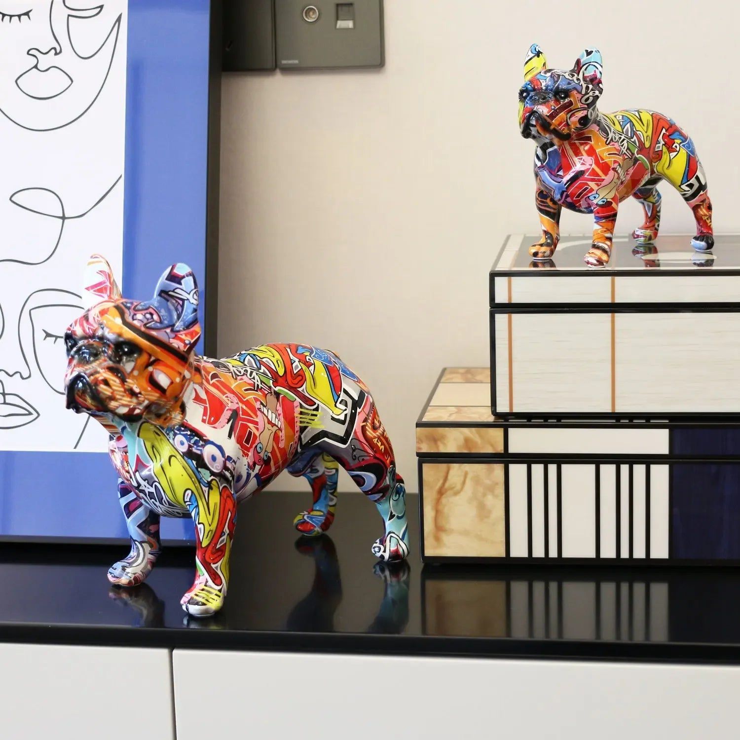 Dog Statue Decor | Artistic Home Accent - Luxyecs