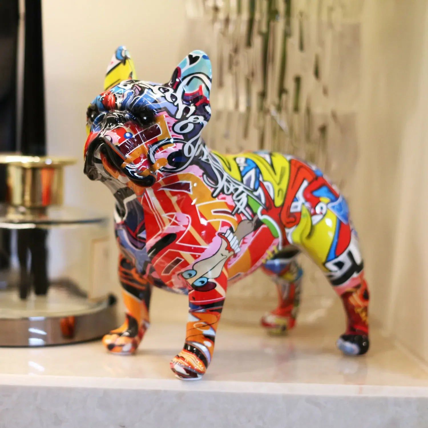 Dog Statue Decor | Artistic Home Accent - Luxyecs