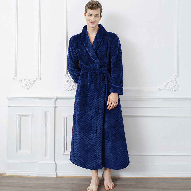 Men’s Extra Long Bathrobe | Thermal Winter Robe