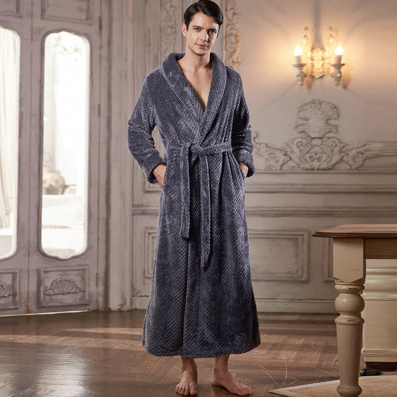 Men’s Extra Long Bathrobe | Thermal Winter Robe