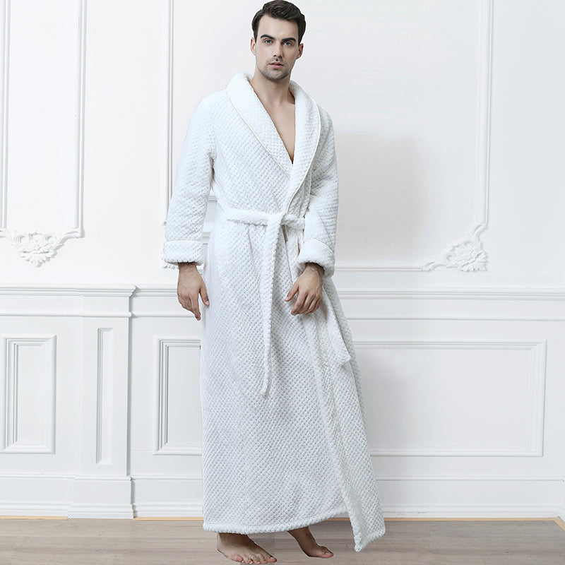 Men’s Extra Long Bathrobe | Thermal Winter Robe