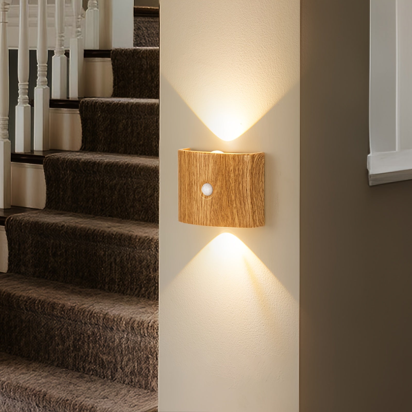 Wooden LED Wall Light | Modern Home Accent Lamp
