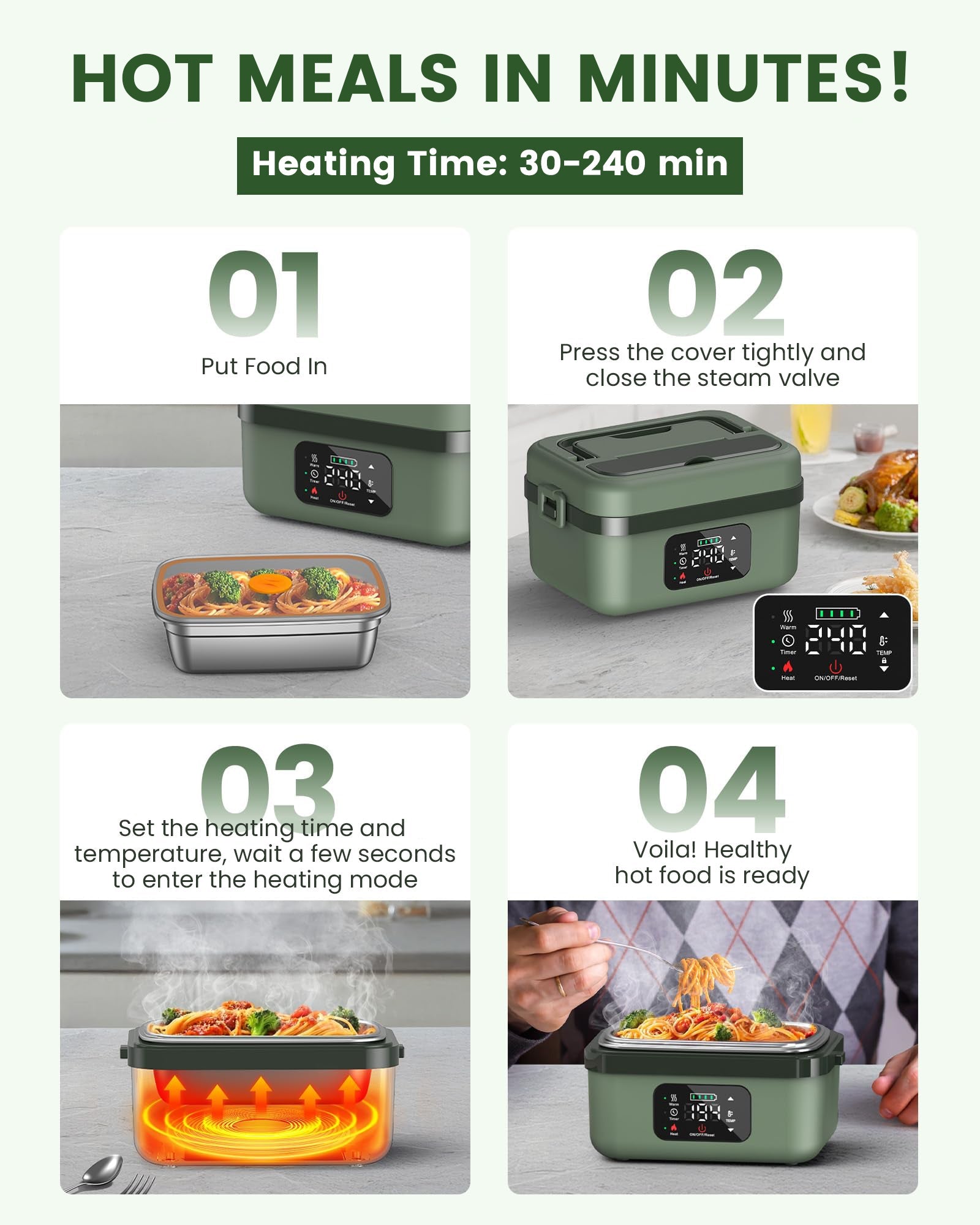 Electric Food Container | Portable Lunch Heater - Luxyecs