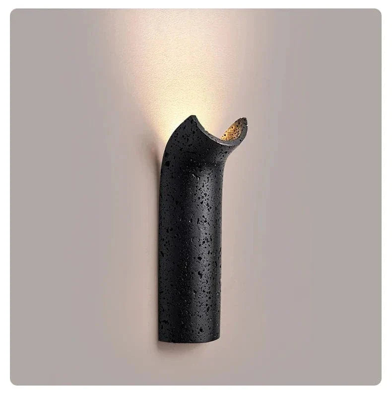 Stone LED Wall Sconce | Minimalist Travertine Indoor Lighting