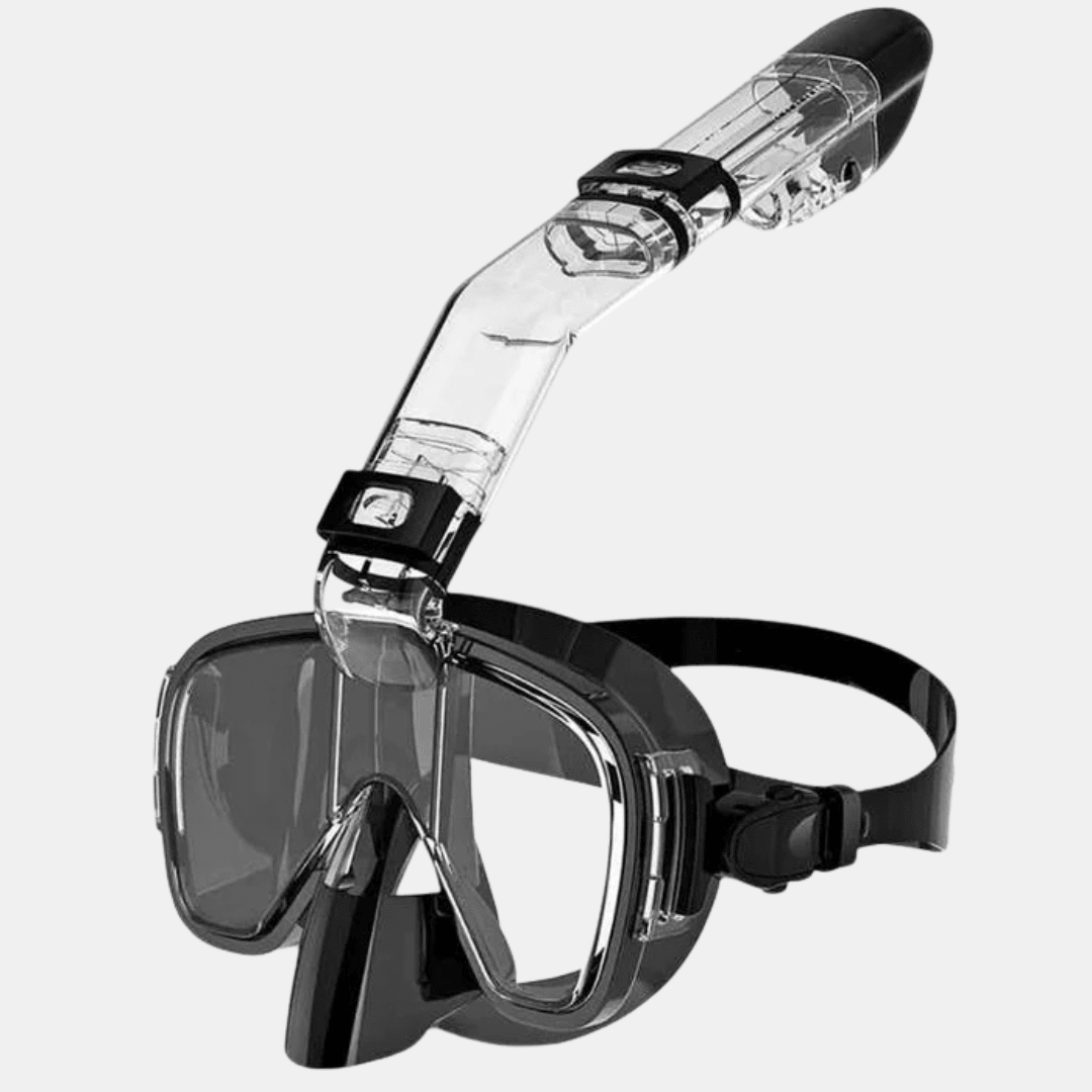 Foldable Snorkel Swim Mask – Easy Breathing and Crystal - Clear Underwater Vision - Luxyecs