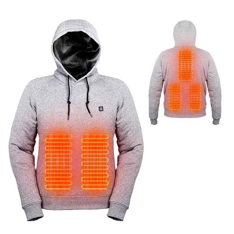 Heated Hooded Sweatshirt | Electric Warming Hoodie - Luxyecs
