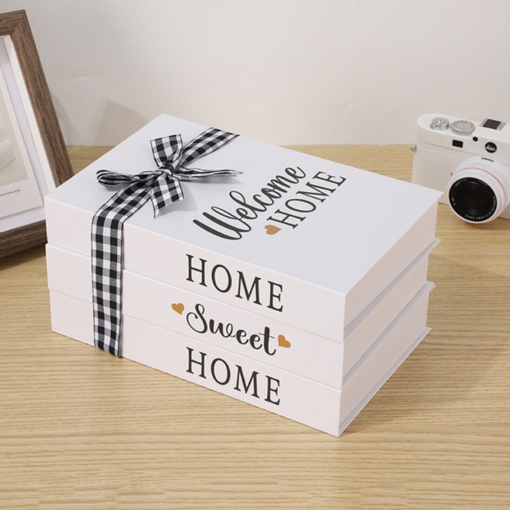 Home Decor | Charming Rustic Book Stack for Elegant Shelving - Luxyecs