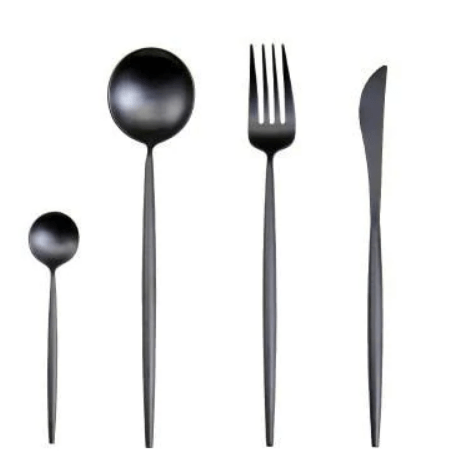 Cutlery Set | 24-Piece Stainless Steel Cutlery Collection in Gold and Silver