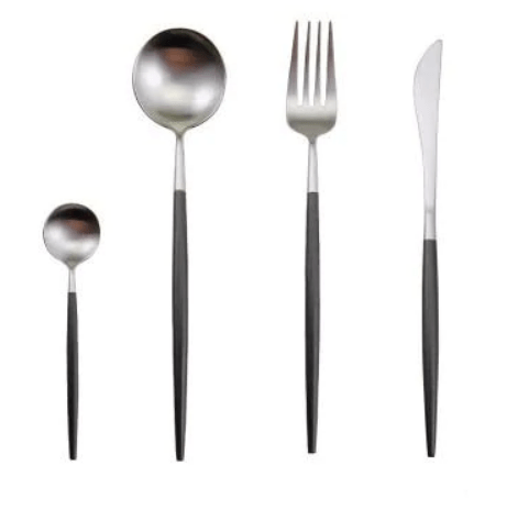 Cutlery Set | 24-Piece Stainless Steel Cutlery Collection in Gold and Silver