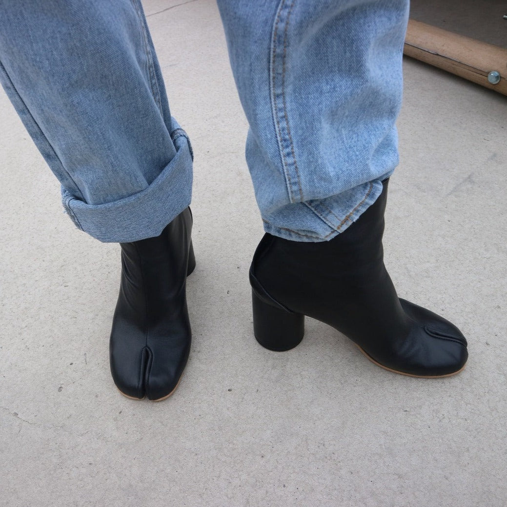 Women’s Tabi Ankle Boots | Split Toe Design with Rubber Sole