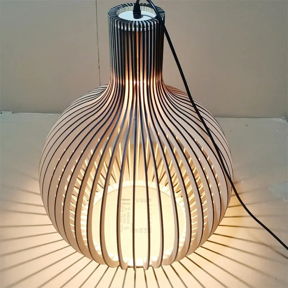 Rustic Wooden Pendant Lamp | Holland Design for Cozy and Elegant Home Decor