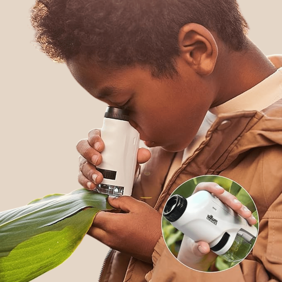 Kids’ Portable Microscope 60x - 120x Magnification Educational Toy Durable Child - Friendly - Luxyecs