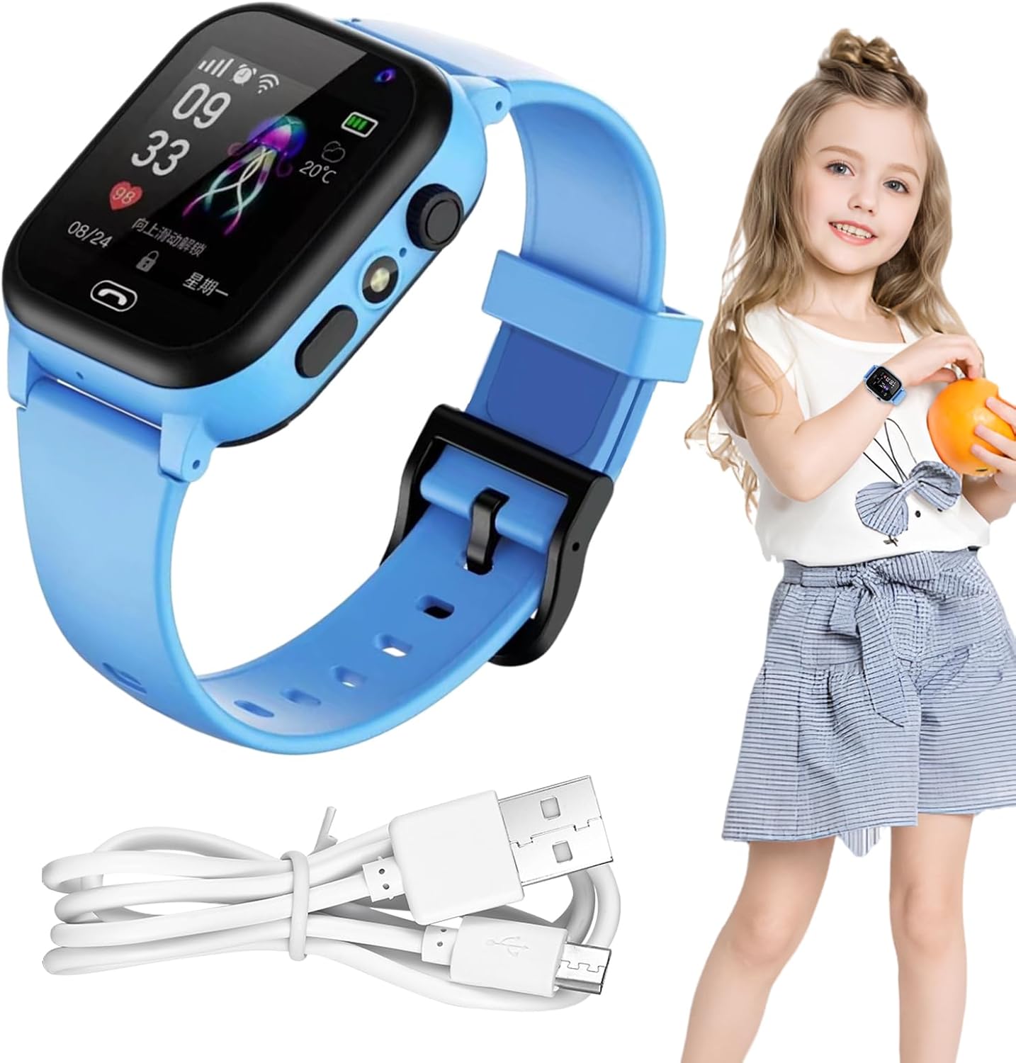 Kids Smartwatch with GPS & 4G | SOS, Camera, and IP67 Waterproof