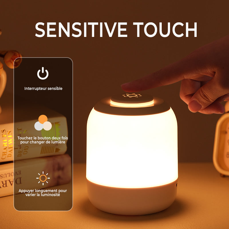 LED Touch Bedside Lamp – Modern & Minimalist Design