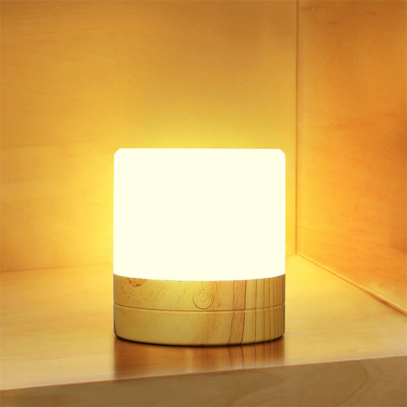 Wooden Touch Bedside Lamp – Warm & Natural Ambiance