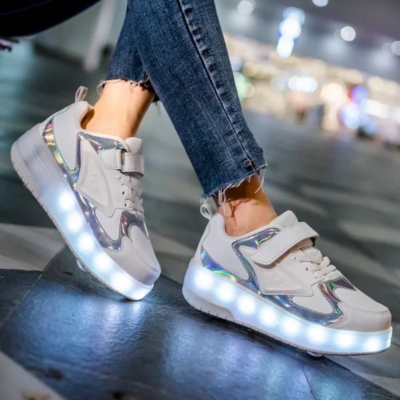 LED Roller Shoes for Children – Fun, Light - Up Wheels for Active Playtime - Luxyecs