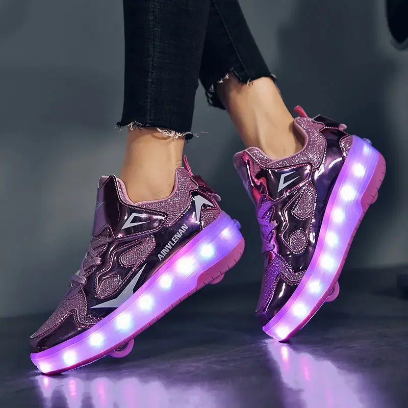 LED Roller Shoes for Children – Fun, Light - Up Wheels for Active Playtime - Luxyecs
