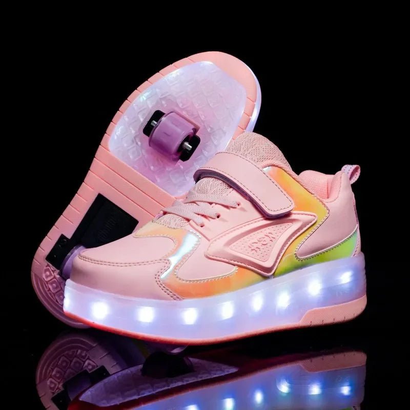 LED Roller Shoes for Children – Fun, Light - Up Wheels for Active Playtime - Luxyecs