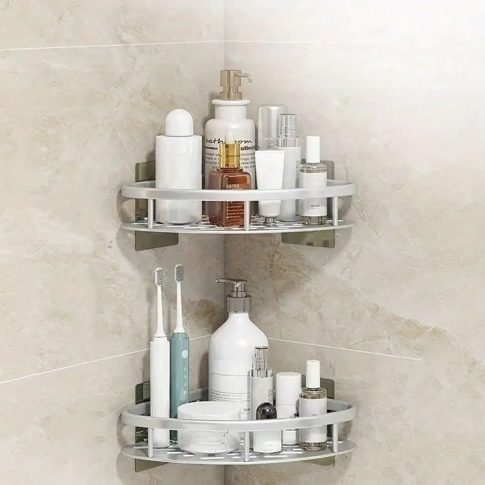 Shower Caddies| Contemporary Aluminium Storage Solution for Bathrooms