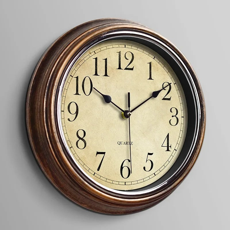 Luxyecs | Classic Wooden Wall Clock – Silent & Timeless Elegance