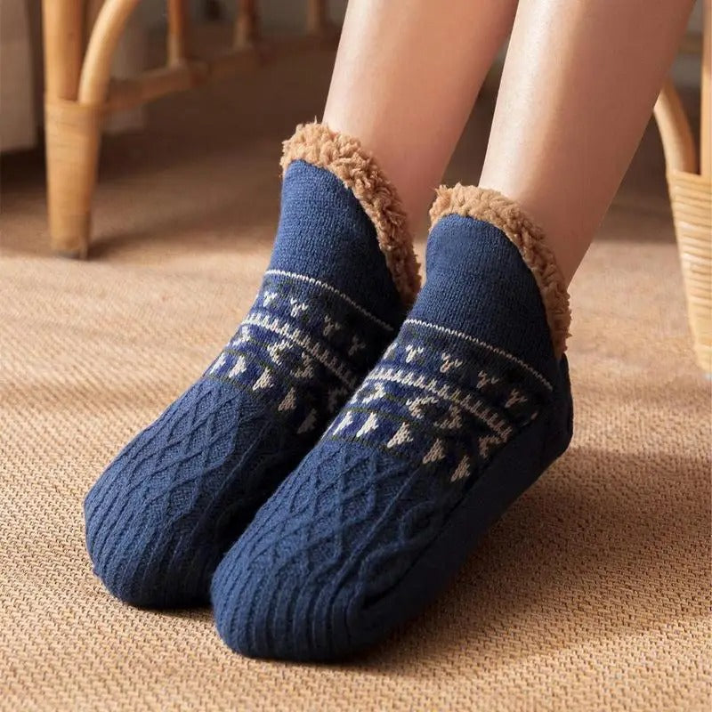 Winter Warm Home Socks | Anti-Slip Indoor Slippers