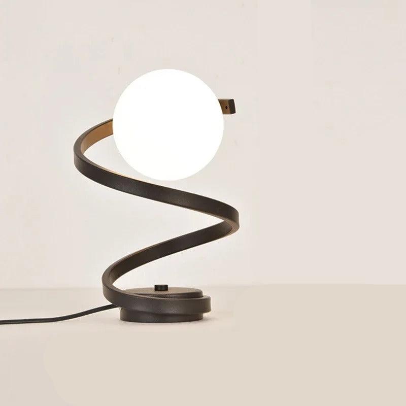 Modern Spiral Table Lamp | Elegant LED Bedside Light