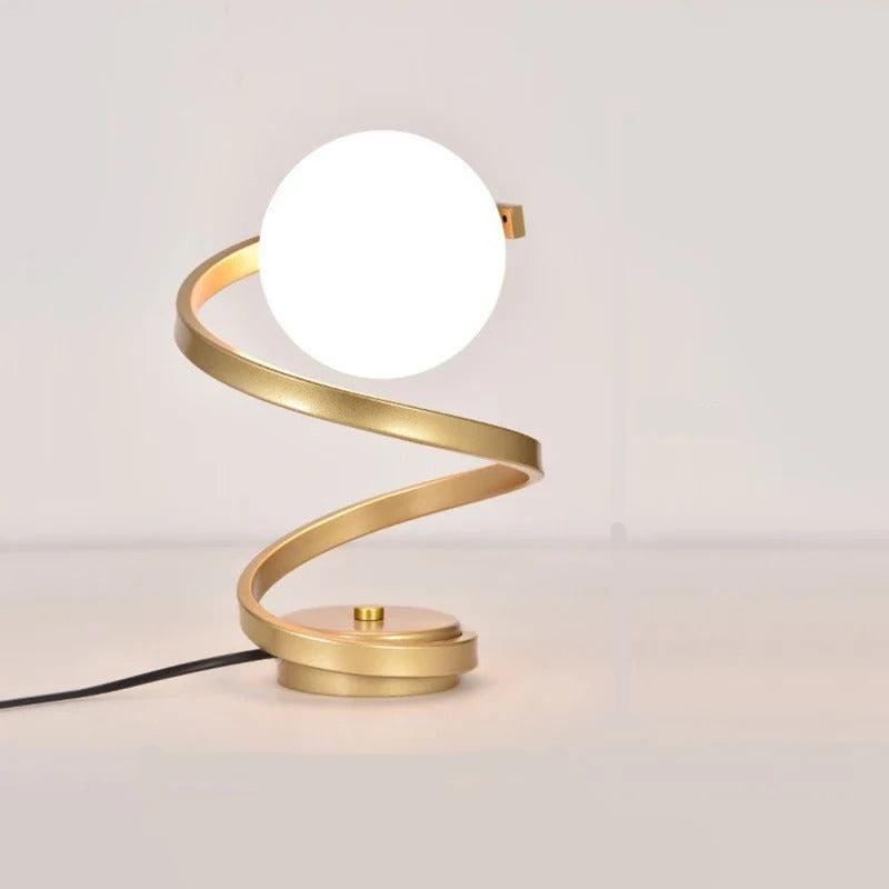 Modern Spiral Table Lamp | Elegant LED Bedside Light