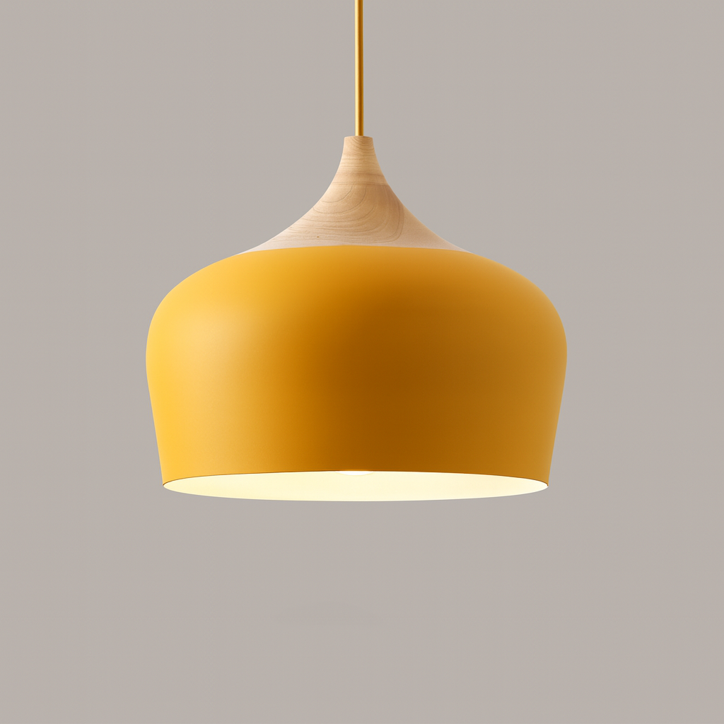 Pastel Palette Pendant Lights | Stylish Metal and Wood Lighting for Living Room