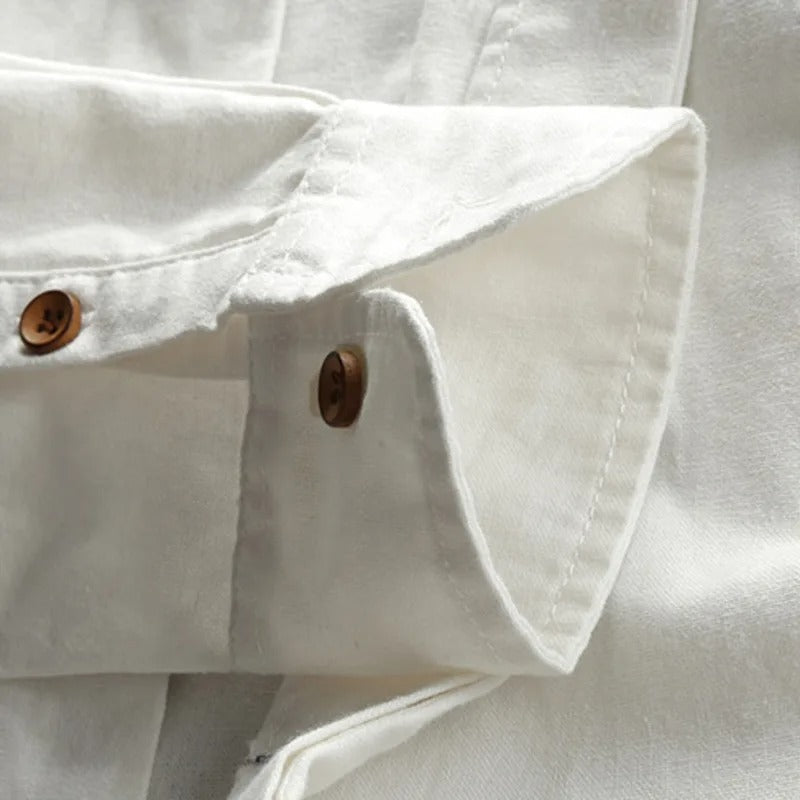 Men’s Casual Button Shirt | Modern Stand Collar - Luxyecs