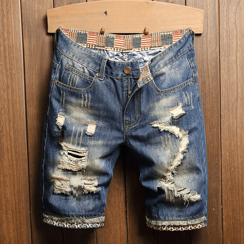Men’s Denim Shorts | Vintage Streetwear Style - Luxyecs